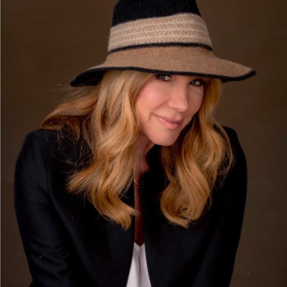 BCBGMAXAZRIA Rancher Hat Wide Brim Fedora 100% Wool